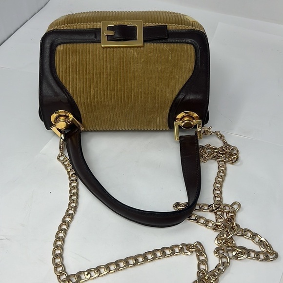 Dolce & Gabbana Vintage Corduroy Leather Handbag Crossbody Chain - Picture 6 of 16